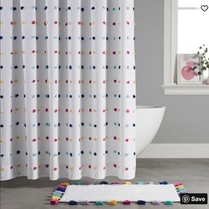 Pottery Barn Teen Tufted Dot Shower Curtain